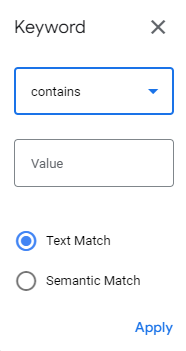 how to get exact match or semantic match results